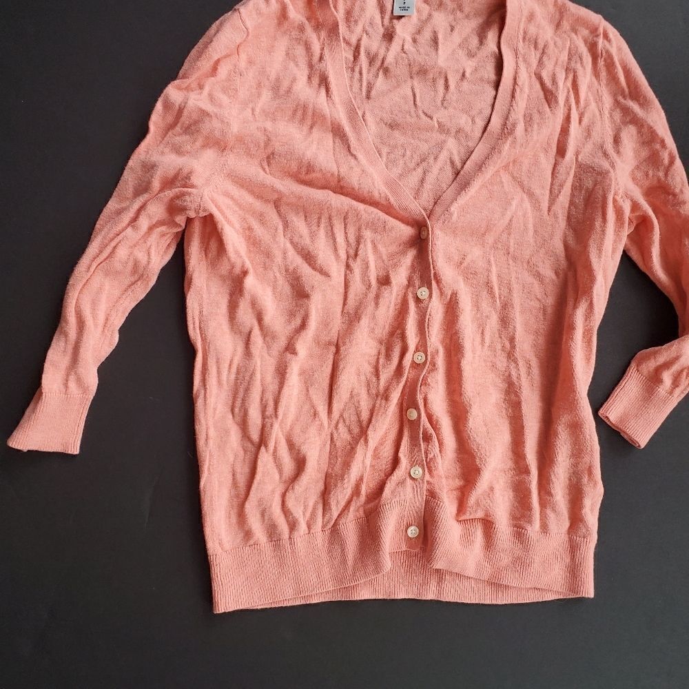 Old navy Lightweight Orange Cardigan - Picture 4 of 8